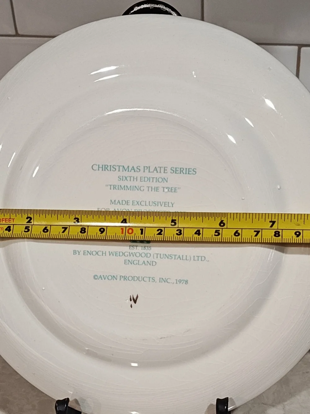 Vintage 1978 6th Edition Avon Christmas Plate 